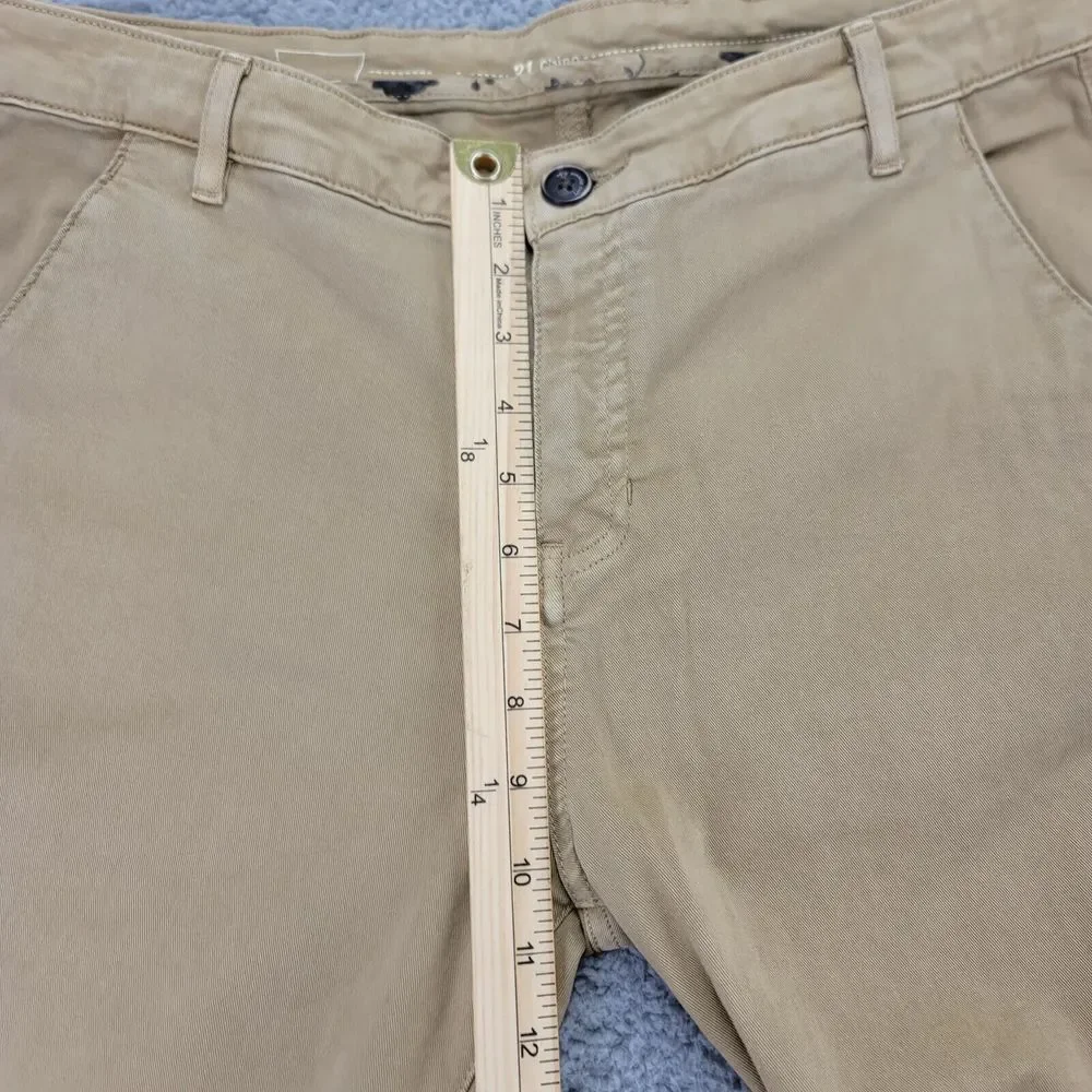 Levis Pants Mens 34x31* Tan Slim Straight Twill Chino Flat Front Stretch Pockets